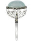 Jade & Marcasite (3/8 ct. t.w.) Statement Ring in Sterling Silver