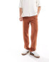 ASOS DESIGN smart straight leg trousers muted rust Gedämpftes Rostrot, W32 L32 - фото #1