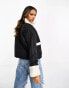 Wednesday's Girl borg edged puffer jacket in black