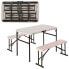 Фото #1 товара LIFETIME Ultra-Resistant Folding Table With 2 Benches Set 106x61x74 cm UV100