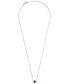 ფოტო #3 პროდუქტის Lab-Grown Ruby Bezel 18" Pendant Necklace (5/8 ct. t.w.) in 10K White Gold