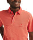 Men's Textured Pieced Piqué Short Sleeve Polo Shirt