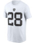 Фото #2 товара Men's Josh Jacobs White Las Vegas Raiders Name and Number T-shirt