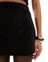 Fashionkilla stretch cord mini skirt co-ord in black