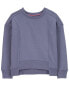 Kid High-Low Fleece Pullover - Blue 6-6X