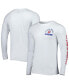 ფოტო #1 პროდუქტის Men's White Atlanta Braves Pressbox Long Sleeve T-shirt