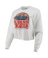 Women's White Auburn Tigers Retro Campus Crop Long Sleeve T-shirt
