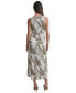 Фото #2 товара Women's Plissé Printed Surplice-Neck Dress