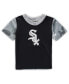 ფოტო #4 პროდუქტის Newborn and Infant Boys and Girls Black, Chicago White Sox Pinch Hitter T-shirt and Shorts Set