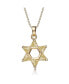 Фото #1 товара Sterling Silver Cubic Zirconia Small Star of David Necklace