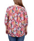 ფოტო #2 პროდუქტის 3/4 Sleeve Drawstring Neck Blouse