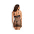 Redella Chemise and Thong Black