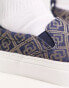 ASOS DESIGN slip on plimsolls with baroque print