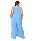 Фото #3 товара Plus Size Olson Wide Leg Pocket Jumpsuit