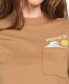 ფოტო #3 პროდუქტის Juniors' Pocket Dial Graphic Print Cotton T-Shirt