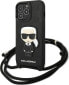 Фото #1 товара Karl Lagerfeld Karl Lagerfeld KLHCP13LCMNIPK iPhone 13 Pro / 13 6,1" hardcase czarny/black Leather Monogram Patch and Cord Iconik