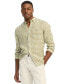 Men's Slim-Fit Gingham Check Button-Down Linen Shirt