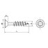 EUROMARINE 9050 A4 3x20 mm Z Chipboard Screw 50 Units