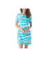 ფოტო #1 პროდუქტის Women's Stripe Print Classic T-Shirt Dress