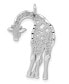 Фото #1 товара Flat-Backed Giraffe Charm in 14k White Gold