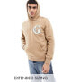 GANT applique G logo hoodie in khaki tan