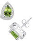 ფოტო #1 პროდუქტის Peridot (1-7/8 ct. t.w.) and Diamond (1/3 ct. t.w.) Halo Stud Earrings in 14K White Gold
