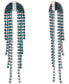 ფოტო #1 პროდუქტის Silver-Tone Multicolor Rhinestone Chain Fringe U-Shape Chandelier Earrings