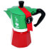 Moka pot BIALETTI 0.24 L - Green,Red,White - Aluminium - 3 cups - Thermoplastic