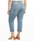 Фото #2 товара Plus Size Eloise Mid Rise Cropped Bootcut Jeans