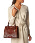 Small Caroline Melbourne Embossed Leather Satchel