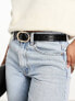 ASOS DESIGN croc double circle waist and hip belt