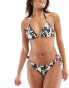 Scalpers – Samt-Bikini in Marineblau/Gelb