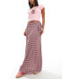 Фото #1 товара ASOS DESIGN wrap maxi skirt in two tone gingham