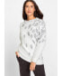 Фото #4 товара Women's Long Sleeve h Pattern Boat Neck Sweater