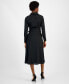 ფოტო #2 პროდუქტის Women's Collared Waist-Tie Midi Dress