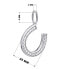 Фото #2 товара Gentle silver horseshoe pendant with zircons MWP03012