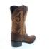 Фото #8 товара Rawhide L4540 Womens Brown Leather Slip On Cowboy Western Boots