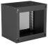 Network Cabinet - Wall Mount (Basic) - 9U - Usable Depth 340mm/Width 485mm - Black - Flatpack - Max 50kg - Glass Door - 19" - Parts for wall installation (eg screws and rawl plugs) not included - Three Year Warranty - Wall mounted rack - 9U - 50 kg - 10.7