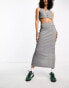 ASOS DESIGN co-ord pencil midi skirt in grey mono check