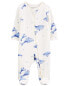 Фото #9 товара Baby Whale Print Zip-Up PurelySoft Sleep & Play Pajamas 6M