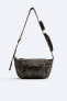 Фото #4 товара Большая кожаная сумка с карманами ZARA