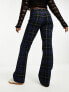 Фото #5 товара Weekday low rise flare trousers in check