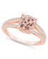 Фото #1 товара Кольцо Macy's Morganite & Diamond 14K Rose Gold.