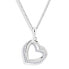 Heart necklace with zircons M43059