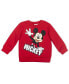 ფოტო #4 პროდუქტის Boys Mickey Mouse Fleece Pullover Sweatshirt and Pants Outfit Set to (12 Months - 14-16)