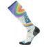 SMARTWOOL Ski Zero Cushion Rainbow Trails Print OTC socks лагуна блю, EU 42-45 - фото #1