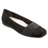 Фото #2 товара Trotters Samantha T1812-101 Womens Black Narrow Leather Ballet Flats Shoes