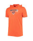 Men's Heathered Orange Chicago Bears Team Brushed Hoodie T-shirt