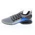 Фото #5 товара Puma Axelion Break 19497903 Mens Gray Canvas Lace Up Athletic Running Shoes 11