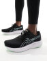 Asics Gel-Pulse 15 neutral running trainers in black and hot pink